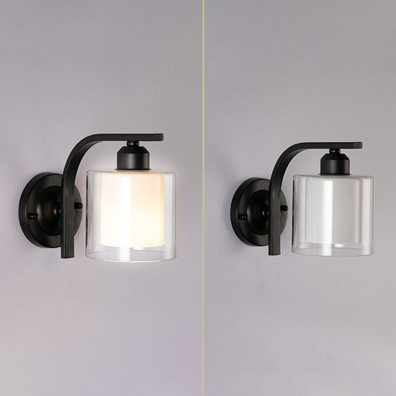 1-Licht-Halbzylinder Wandleuchte modern