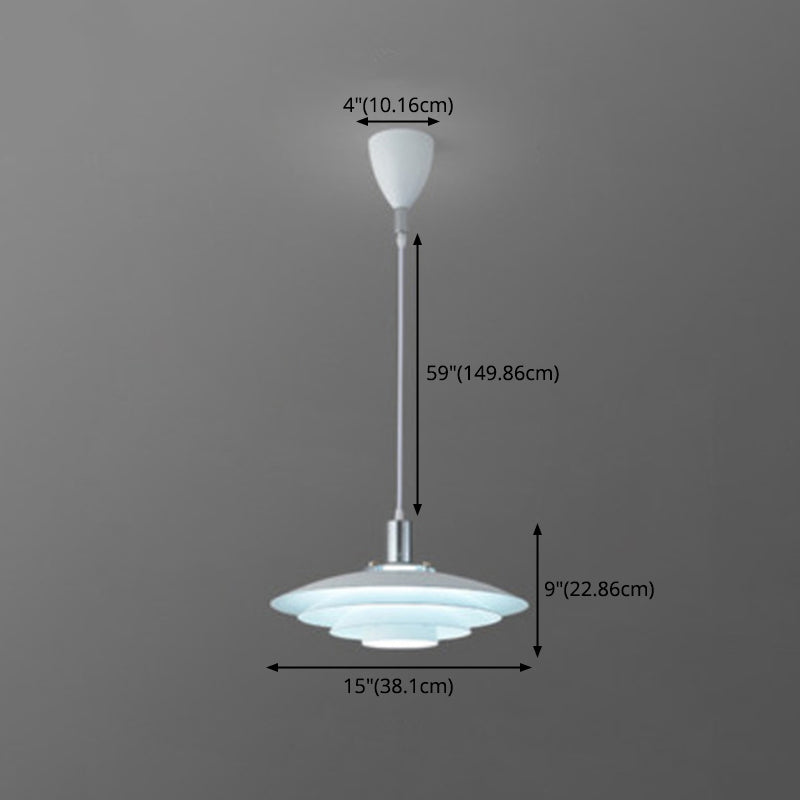 Salle d'éclairage de suspension en métal moderne à une lumière