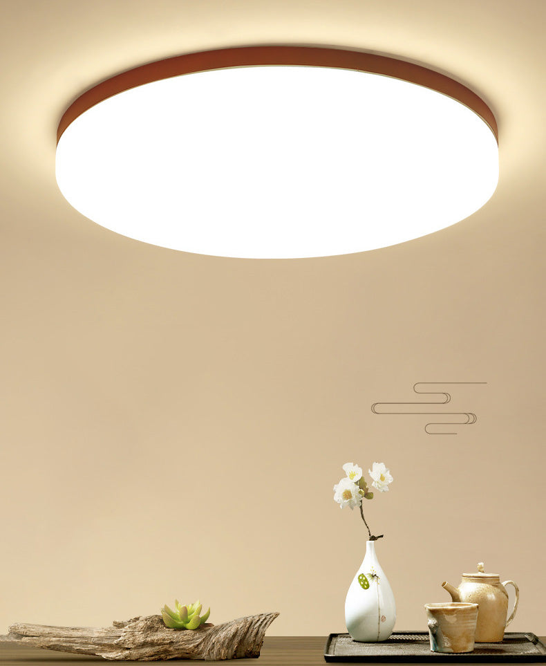 Simple Square Legno Flush Montaggio Soffitto Luce Fissaggio per Bedroom Living Room
