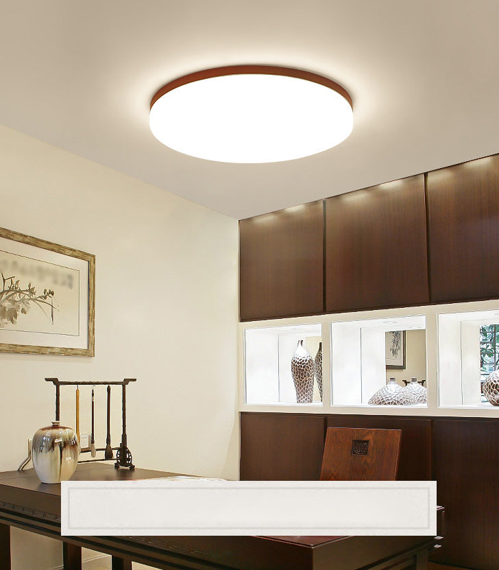 Simple Square Legno Flush Montaggio Soffitto Luce Fissaggio per Bedroom Living Room