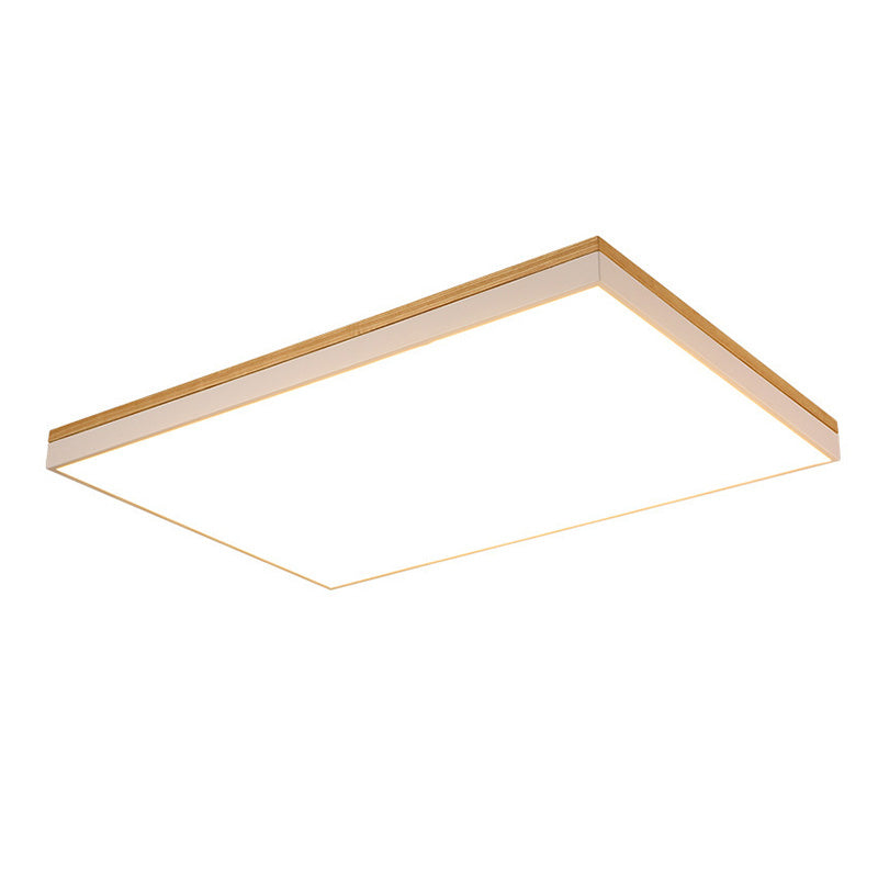 Einfachheit Moderne Holz Deckenmontage Leuchte mit Acryl Schatten für Wohnzimmer