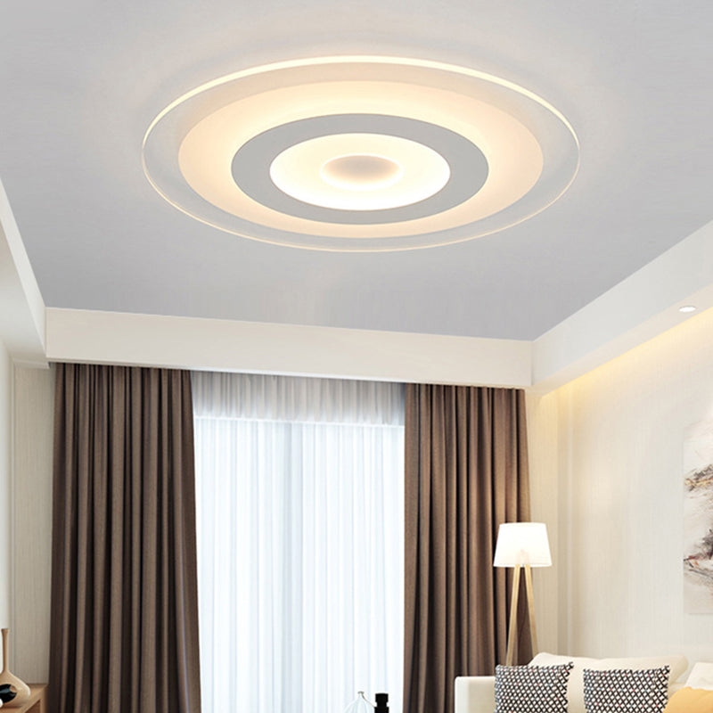 Lampe LED ronde Ultra-mince de Style moderne, plafonnier encastré pour salon