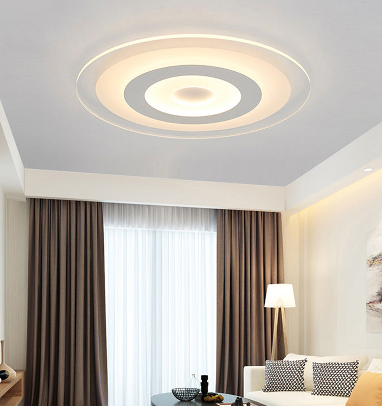 Lampe LED ronde Ultra-mince de Style moderne, plafonnier encastré pour salon