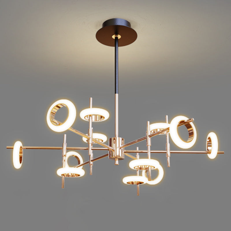 Style moderne simplicité lustre LED Light acrylique Pendant le pendentif rond pour le salon