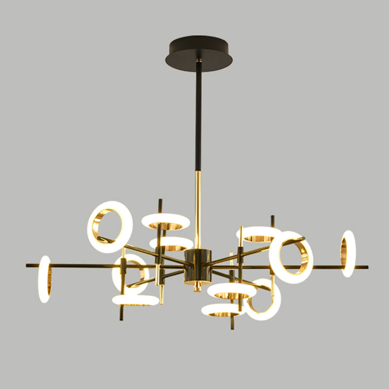 Style moderne simplicité lustre LED Light acrylique Pendant le pendentif rond pour le salon