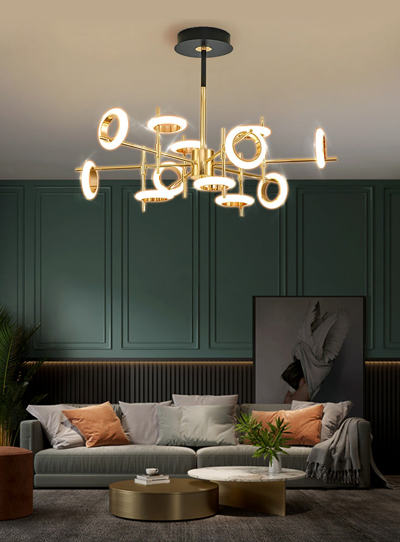 Style moderne simplicité lustre LED Light acrylique Pendant le pendentif rond pour le salon