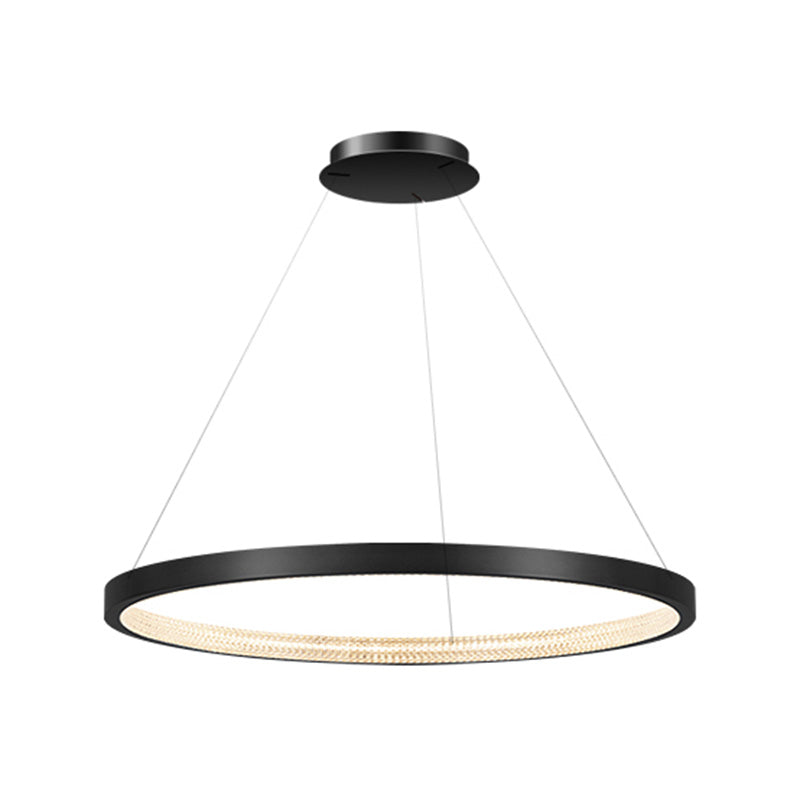 Clear Acrylic Shade Minimalist Suspension Light for Living Room Dinning Room