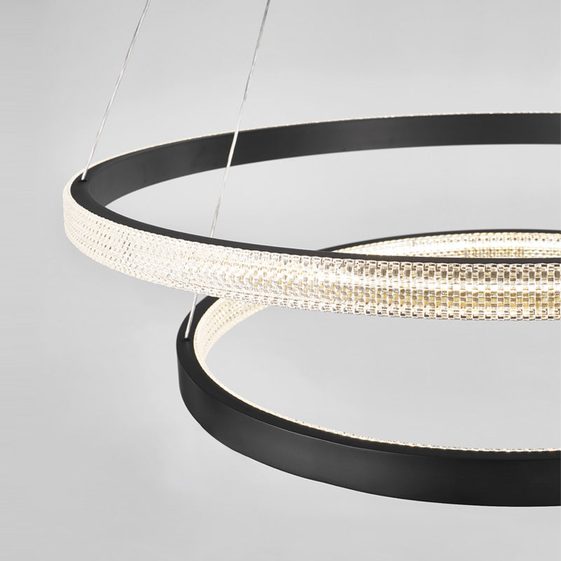 Clear Acrylic Shade Minimalist Suspension Light for Living Room Dinning Room