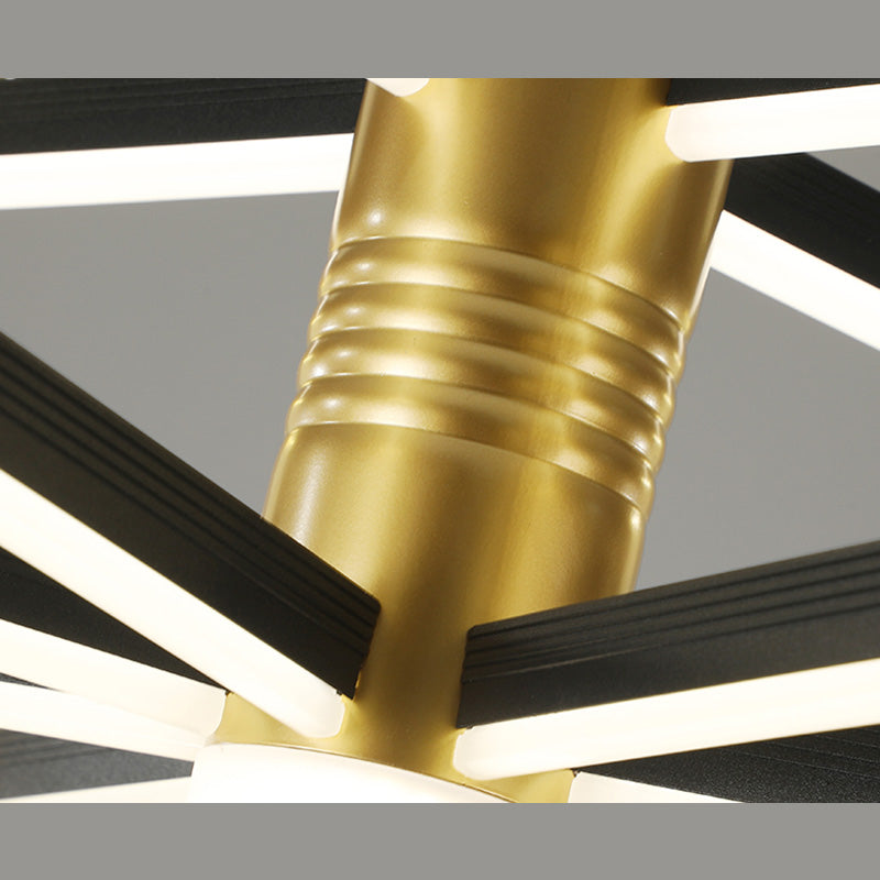 Modern LED Hanging Chandelier Clear Acrylic Shade for Living Room Dining Room