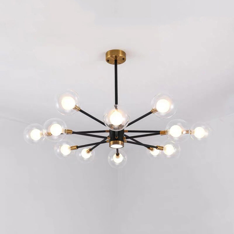 Globe Chandelier Light Fixture Modern Glass Pendant Lighting for Restaurant