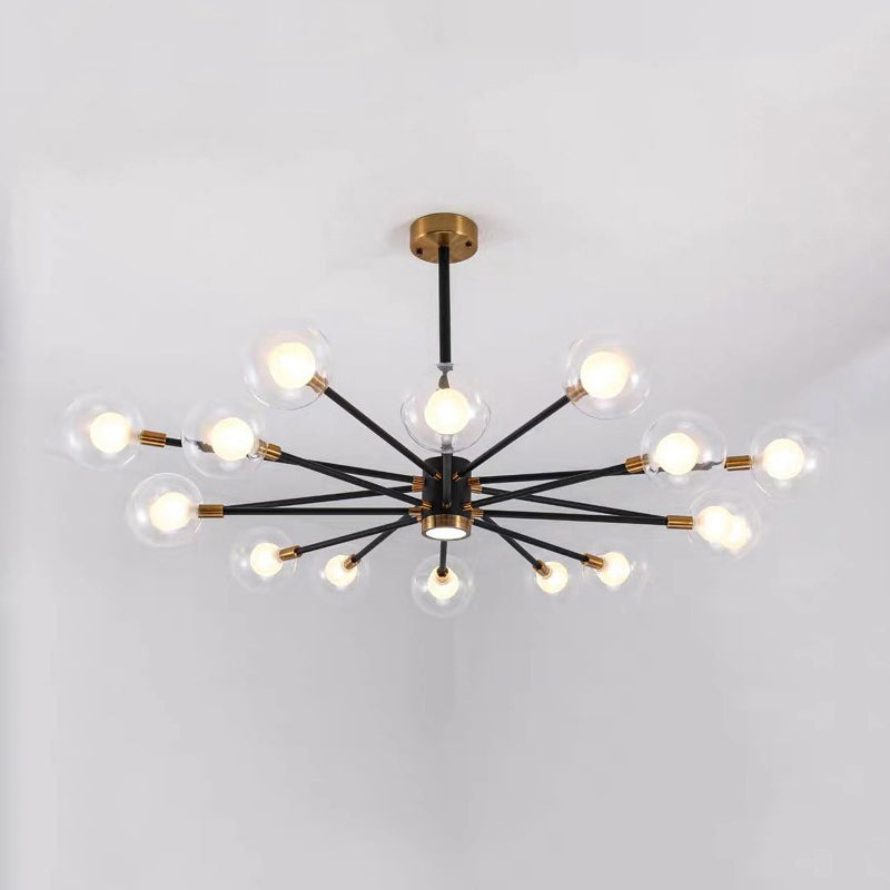 Globe Chandelier Light Fixture Modern Glass Pendant Lighting for Restaurant
