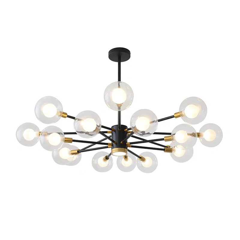 Globe Chandelier Light Fixture Modern Glass Pendant Lighting for Restaurant