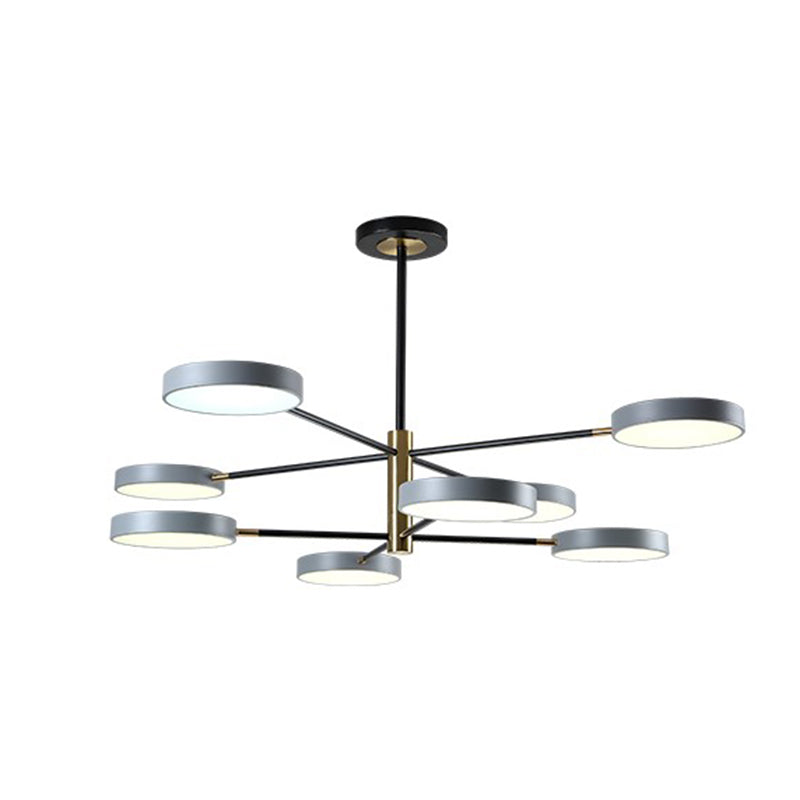 Two Layers Iron Chandelier Contemporary Style Pendant Light for Living Room Dinning Room