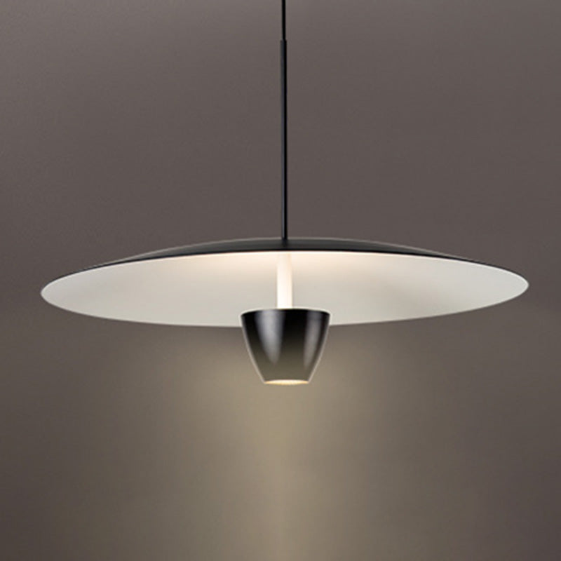 Salle à manger Neutre pendentif léger en métal noir LED de plafond simple