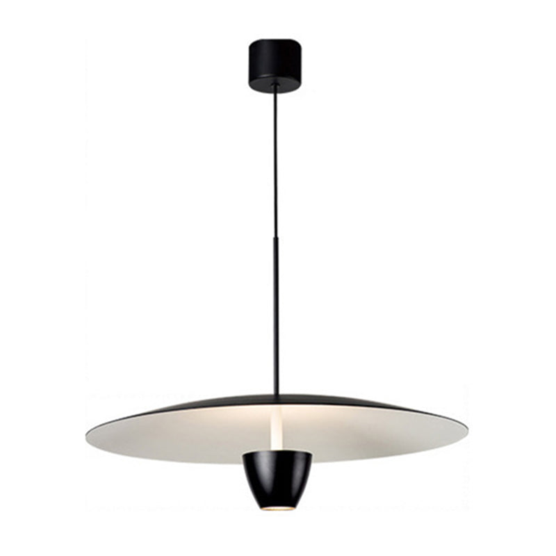 Salle à manger Neutre pendentif léger en métal noir LED de plafond simple