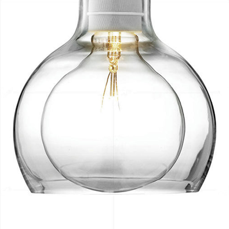 Nordic Style Bulb Pendant Lighting Fixture Glass Dinning Room Ceiling Pendant Light