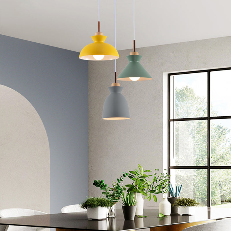 Shaded Dinning Room Ceiling Pendant Lamp Metal Nordic Style Pendant Light Fixture