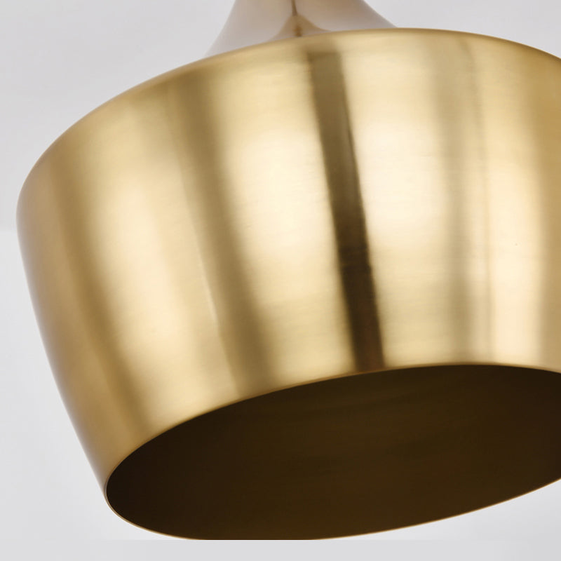 Lumière de plafond suspendu ombragée Simple Metal Gold Pendant Lightture pour salle à manger