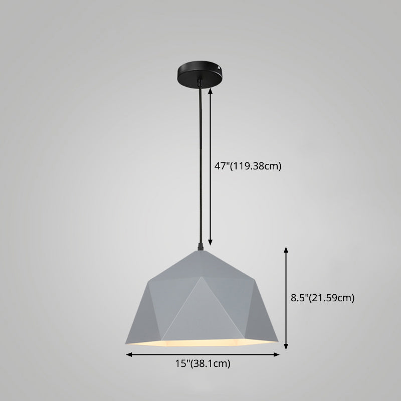 Geometric Ceiling Pendant Lamp Modern Style Metal Pendant Light Fixture for Restaurant
