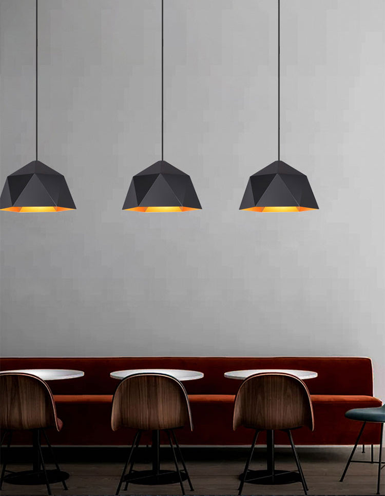 Geometrische Deckenpendellampe moderne Metallanhängerleuchte für Restaurant