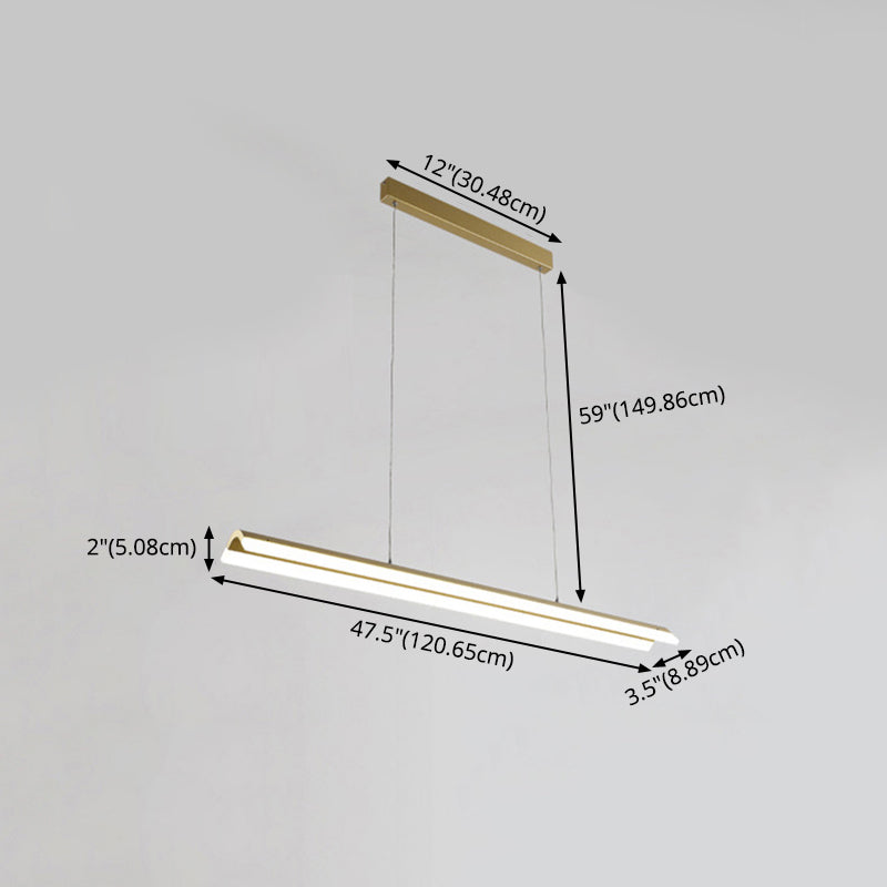 Metal Rectangle Pendent in Modern Style LED Suspended Lights for Office Conference Room