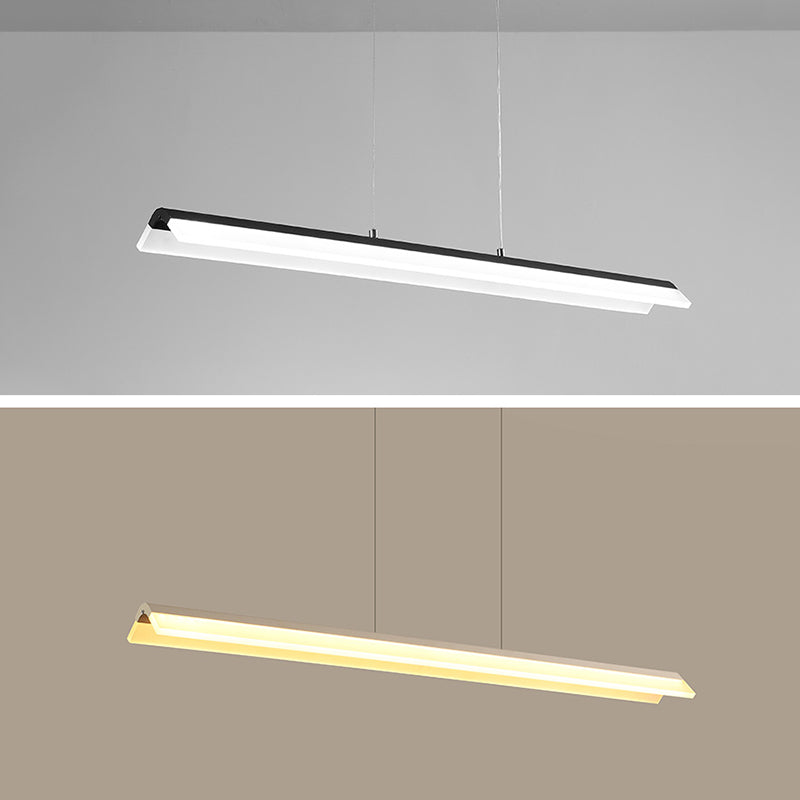 Metal Rectangle Pendent in Modern Style LED Suspended Lights for Office Conference Room