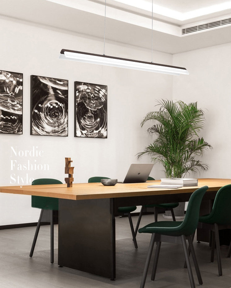Metal Rectangle Pendent in Modern Style LED Suspended Lights for Office Conference Room