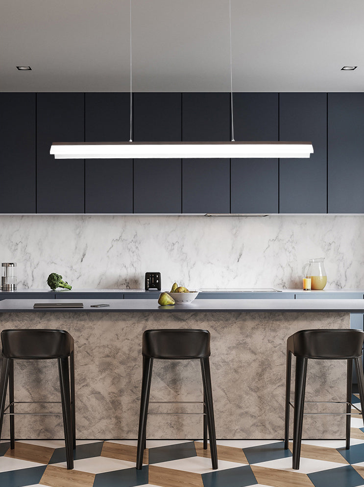 Metal Rectangle Pendent in Modern Style LED Suspended Lights for Office Conference Room