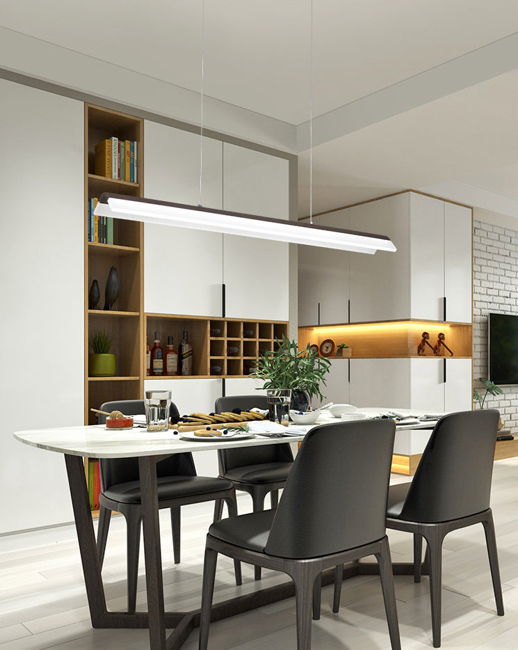 Metal Rectangle Pendent in Modern Style LED Suspended Lights for Office Conference Room