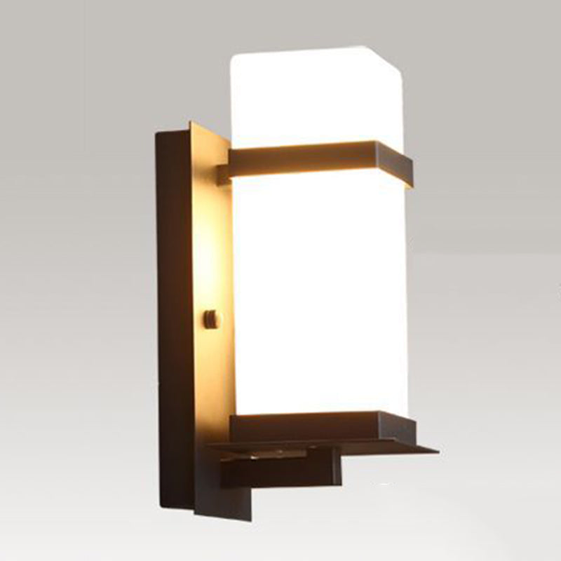 Industrialstil Zylinder Wandleuchte weiße Glaswandleuchte für Korridor