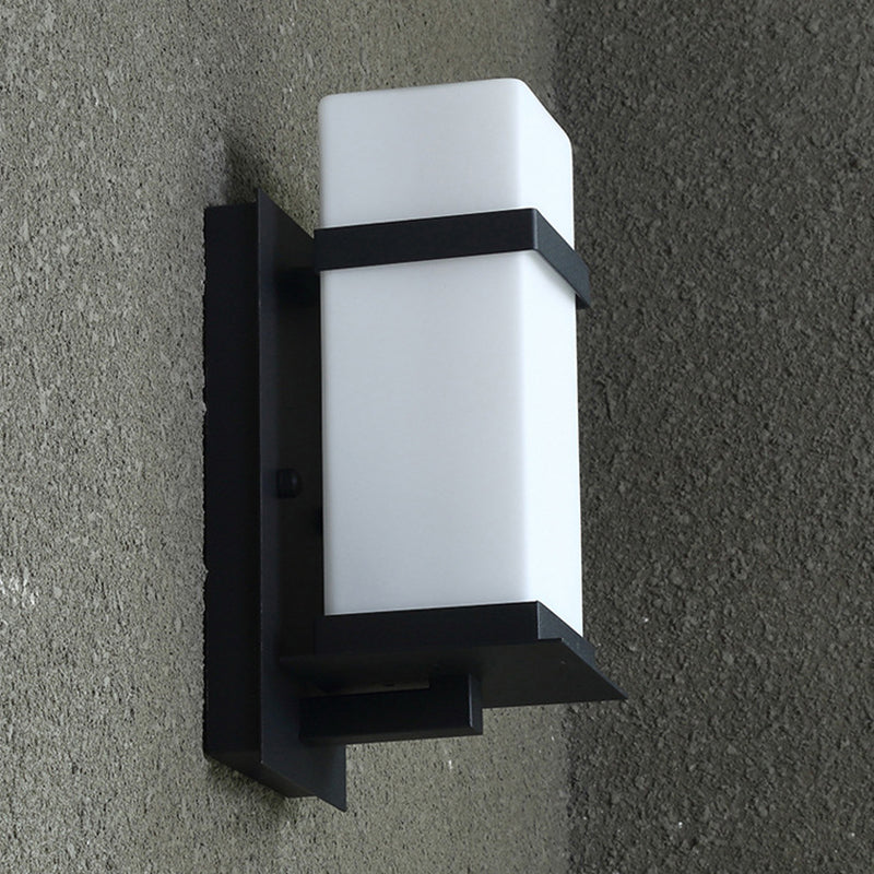 Industrialstil Zylinder Wandleuchte weiße Glaswandleuchte für Korridor