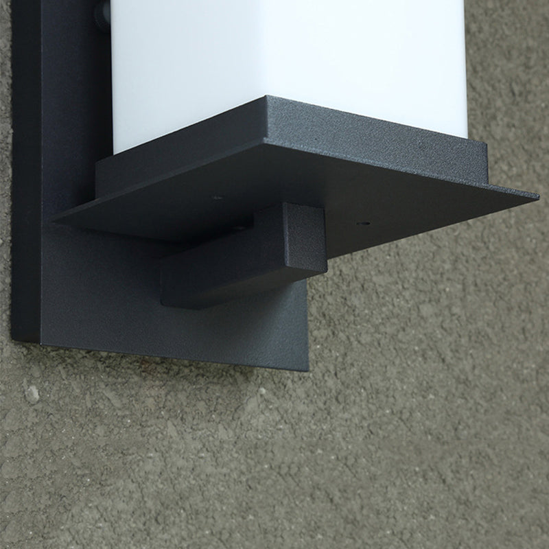 Industrialstil Zylinder Wandleuchte weiße Glaswandleuchte für Korridor