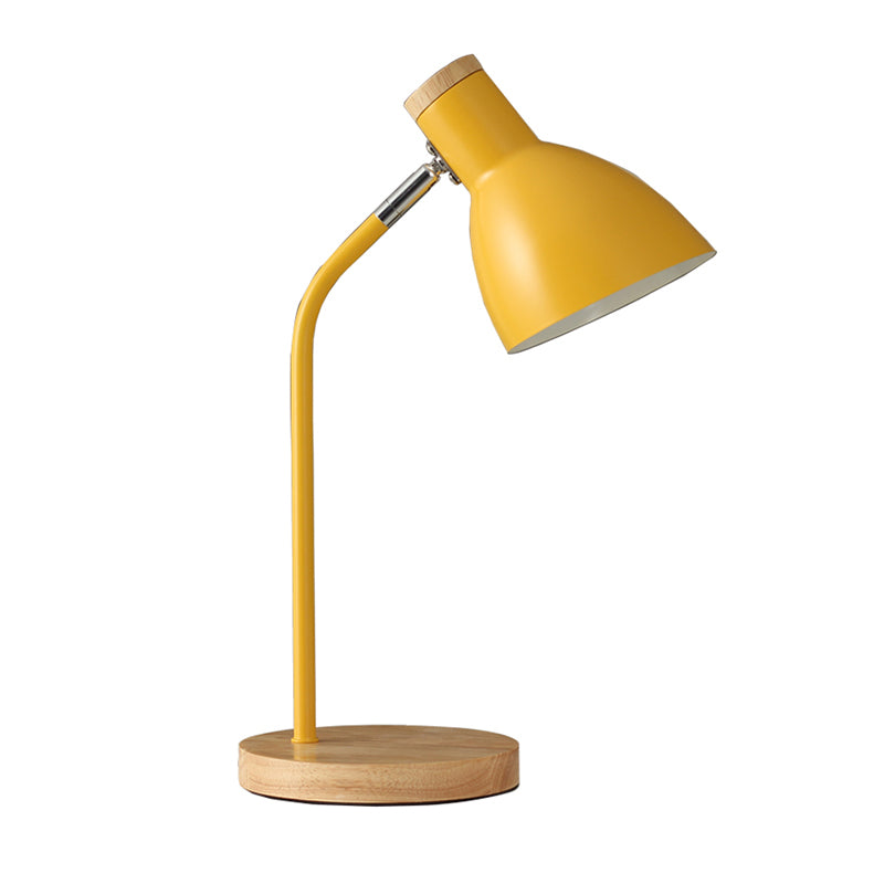Macaron Simplicity Cone Table Lamp Metallic Nightstand Lamp for Bedroom
