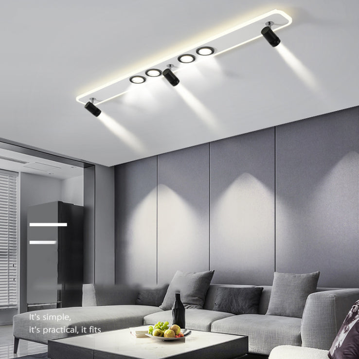 Ultradünne, quadratische, moderne LED-Deckenleuchte für die Unterputzmontage aus Metall für den Flur