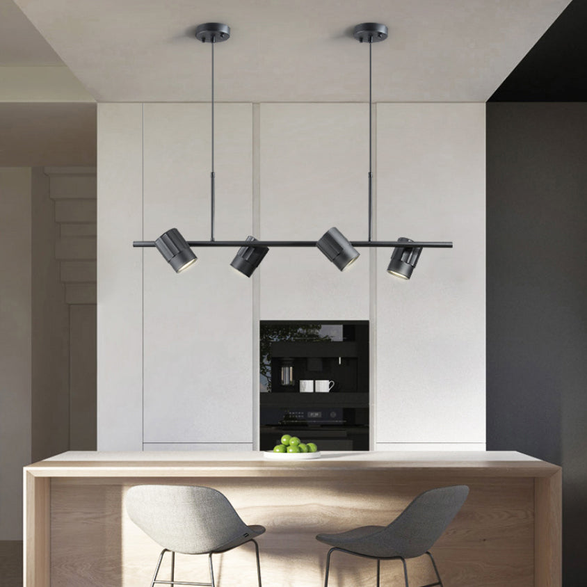 4 leichte Kücheninsel Anhänger Linear Kronleuchter zeitgenössischer Inselbeleuchtung