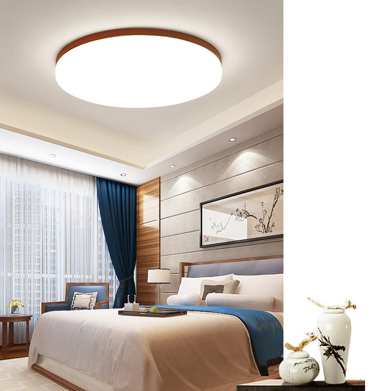 Simple Square Legno Flush Montaggio Soffitto Luce Fissaggio per Bedroom Living Room