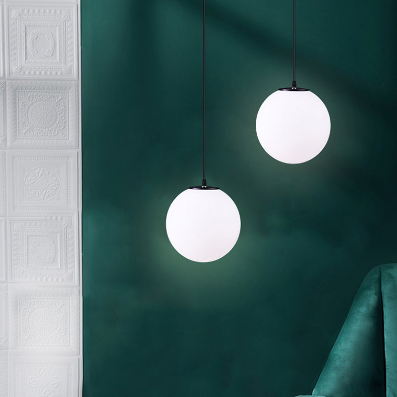 Pendule verre suspendu plafonnier style minimaliste plafond blanc pendant plafonnier