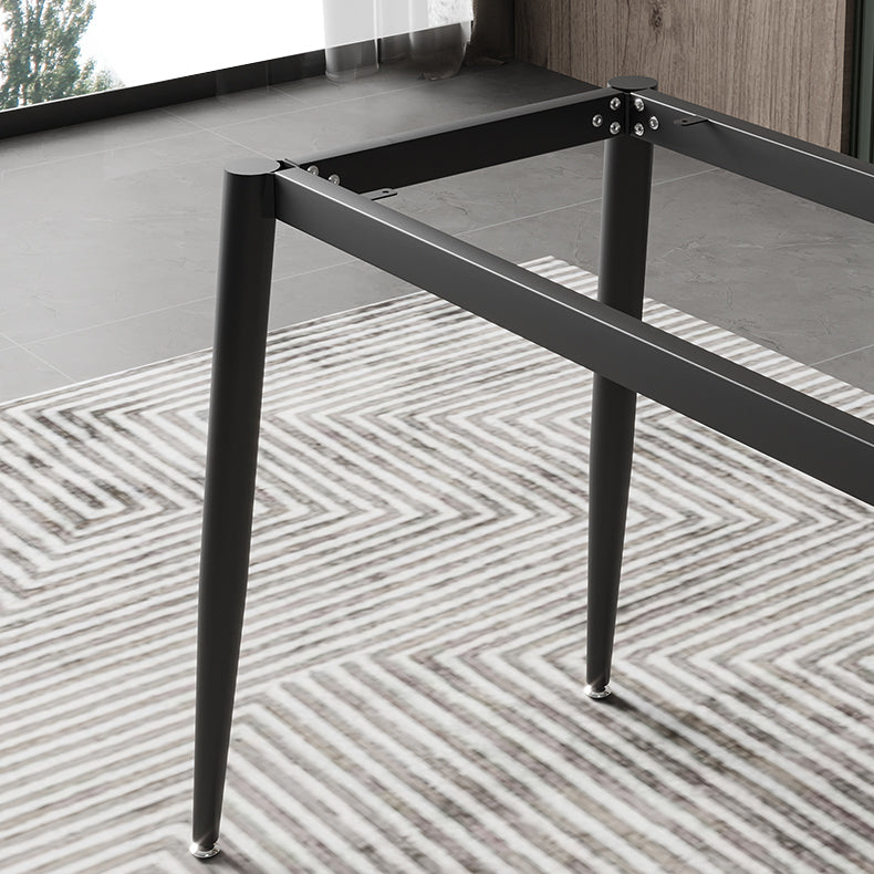 Fixed Sintered Stone Top Kitchen Table Set with 4 Legs Base Dining Table Sets for Home