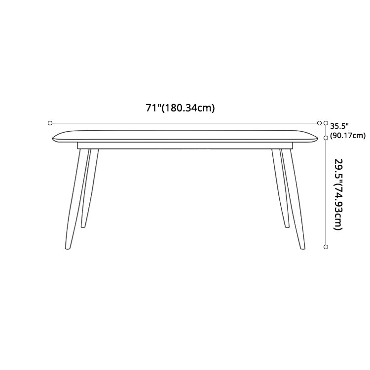 Glam Sintered Stone Dining Room Set Standard Height with Gold Base Dining Set
