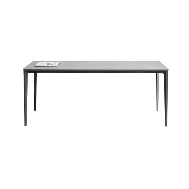 Standard Sintered Stone Top Dining Set with 4 Black Metallic Legs for Dining Furniture