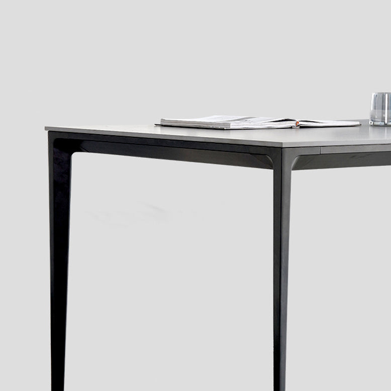 Standard Sintered Stone Top Dining Set with 4 Black Metallic Legs for Dining Furniture