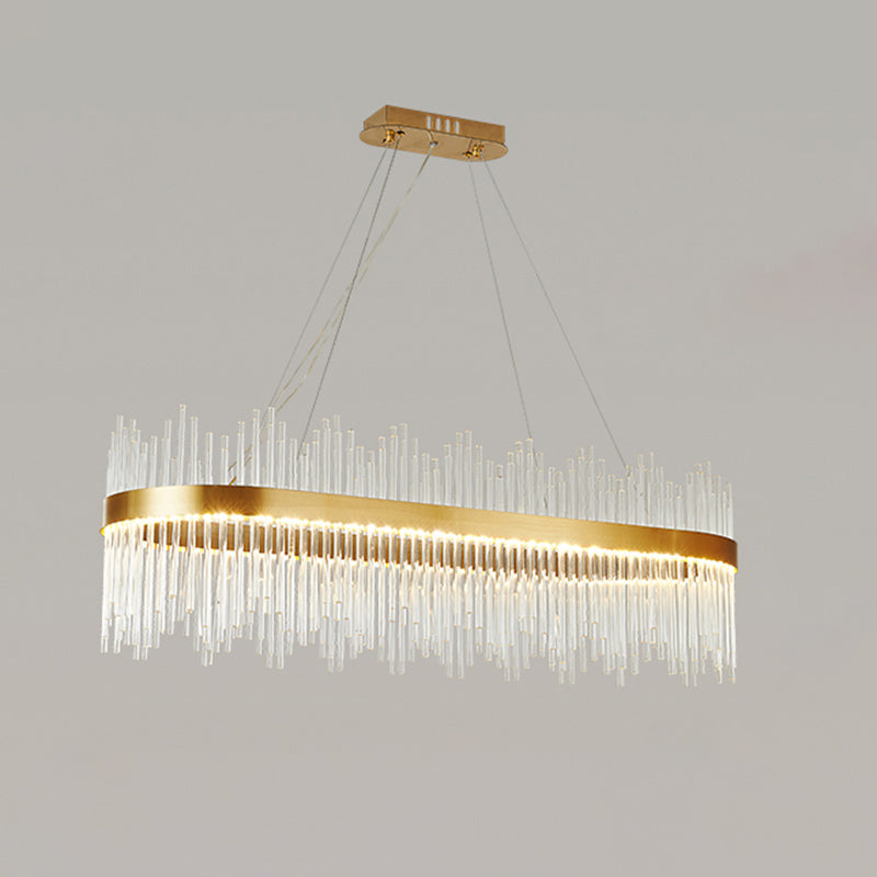Modern Pendant Chandelier Linear Island Lighting Pendant Light Modern Chandelier in Gold