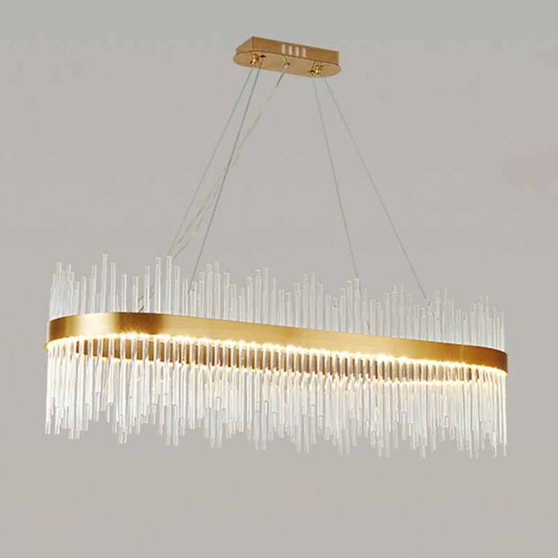 Modern Pendant Chandelier Linear Island Lighting Pendant Light Modern Chandelier in Gold