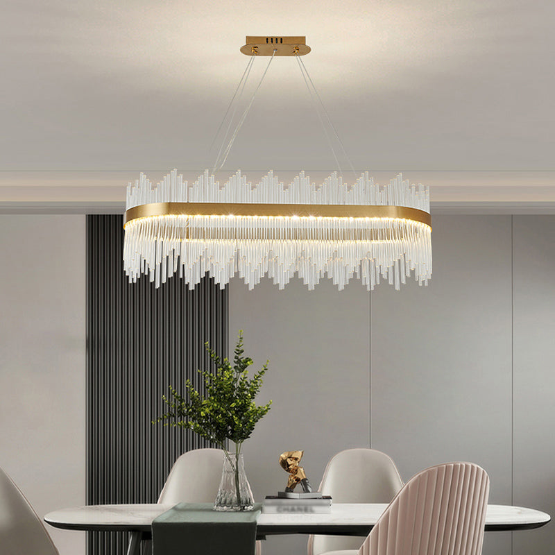 Modern Pendant Chandelier Linear Island Lighting Pendant Light Modern Chandelier in Gold