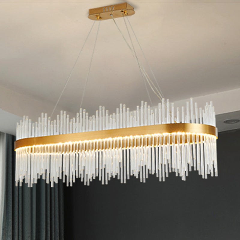Modern Pendant Chandelier Linear Island Lighting Pendant Light Modern Chandelier in Gold