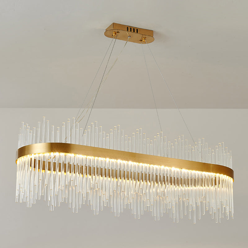 Modern Pendant Chandelier Linear Island Lighting Pendant Light Modern Chandelier in Gold