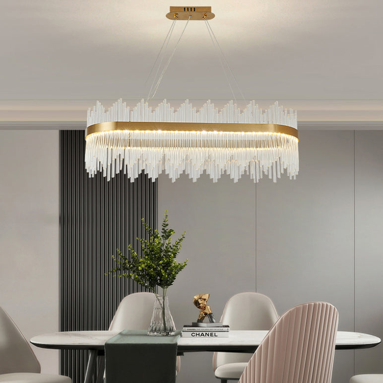 Modern Pendant Chandelier Linear Island Lighting Pendant Light Modern Chandelier in Gold