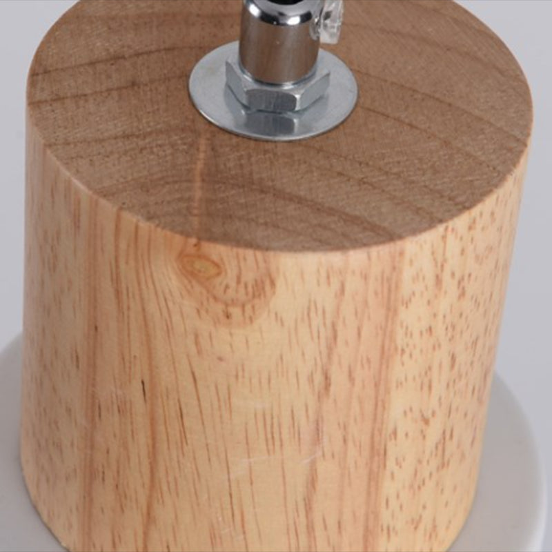 Macaron minimaliste moderne Lampe suspendue en bois de la lampe cylindrique avec une teinte en aluminium