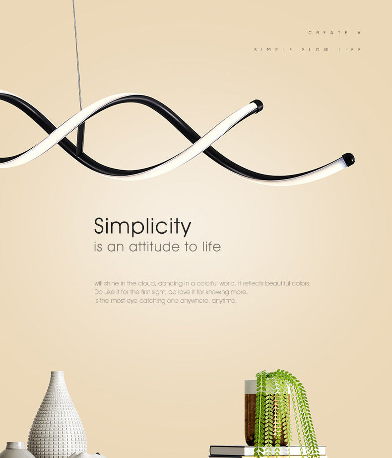 Luce isola a led nera in silicone nella moderna semplicità in alluminio a sospensione lineare per sala da pranzo