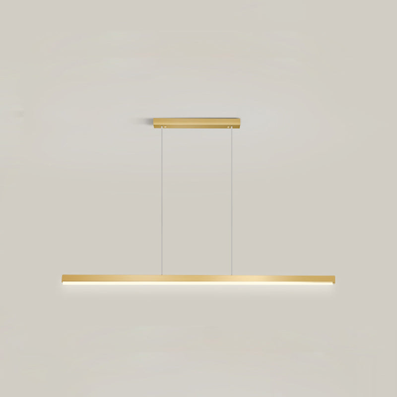 Linear Island Pendant LED Gold Modern Ceiling Pendant Light for Dining Room